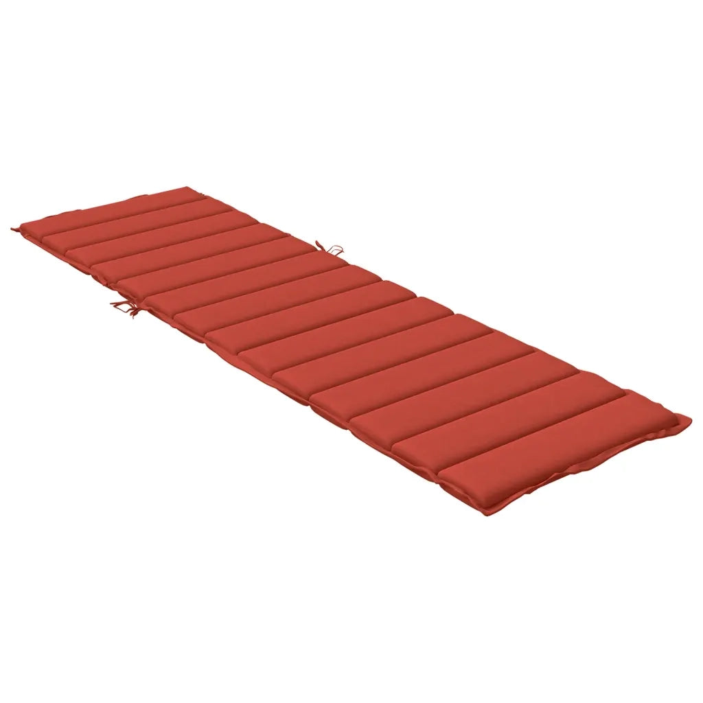 Cuscino per Lettino Prendisole Rosso MÃ©lange 200x60x4cm Tessuto