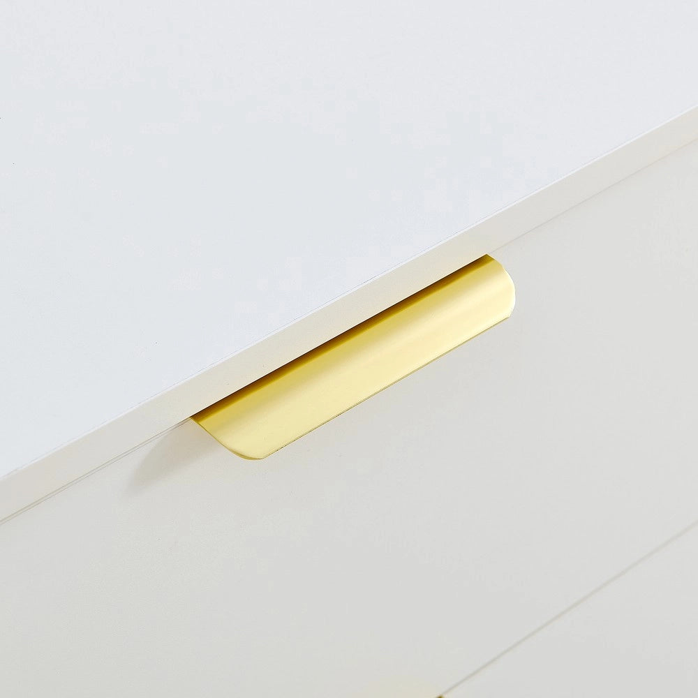 Credenza con 2 Ante e 3 Cassetti ¨C MINIMAL ¨C MDF, Gambe in Acciaio, 160 cm
