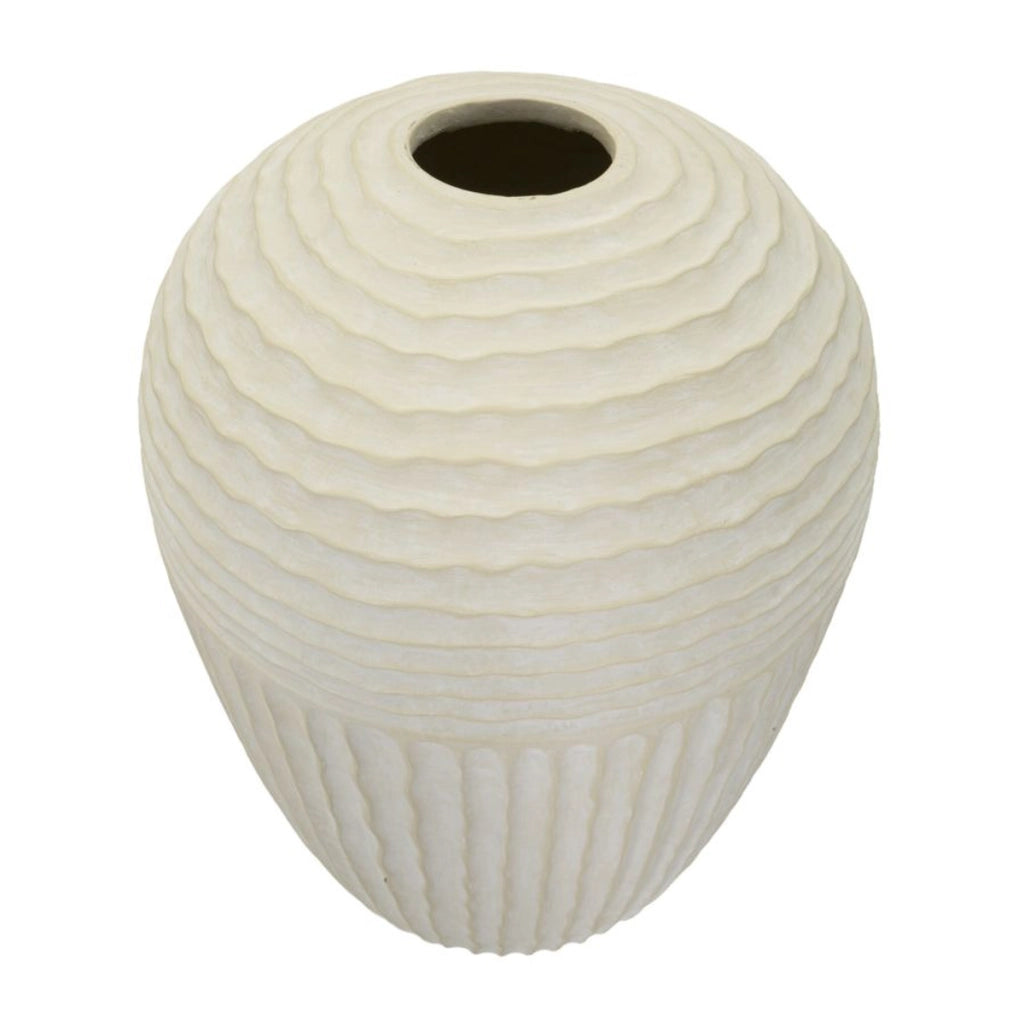 Vaso Decorativo VKH811, Beige, Poliresina, 39x39x56 cm