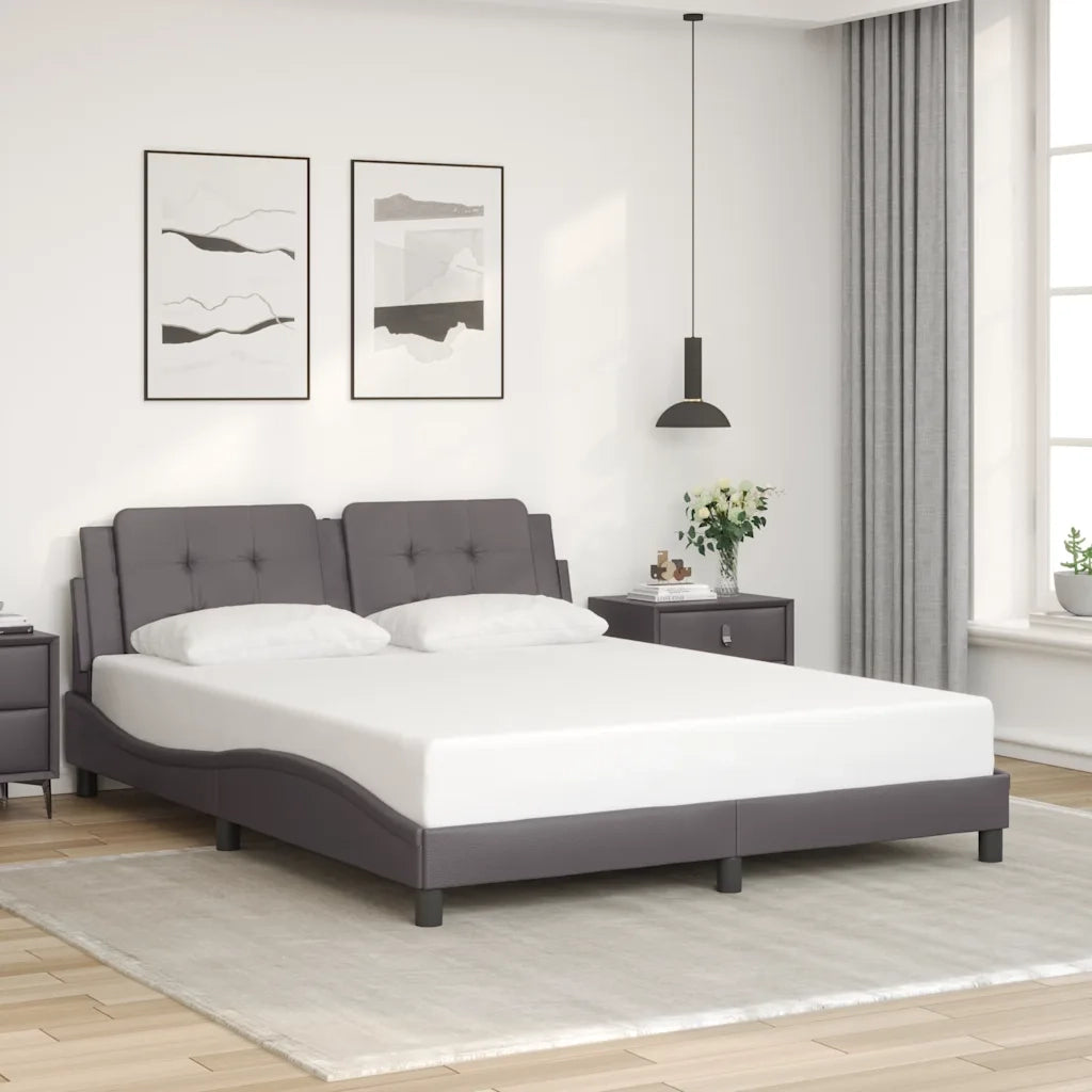 Giroletto senza Materasso Zadar Grigio 160x200 cm in Similpelle