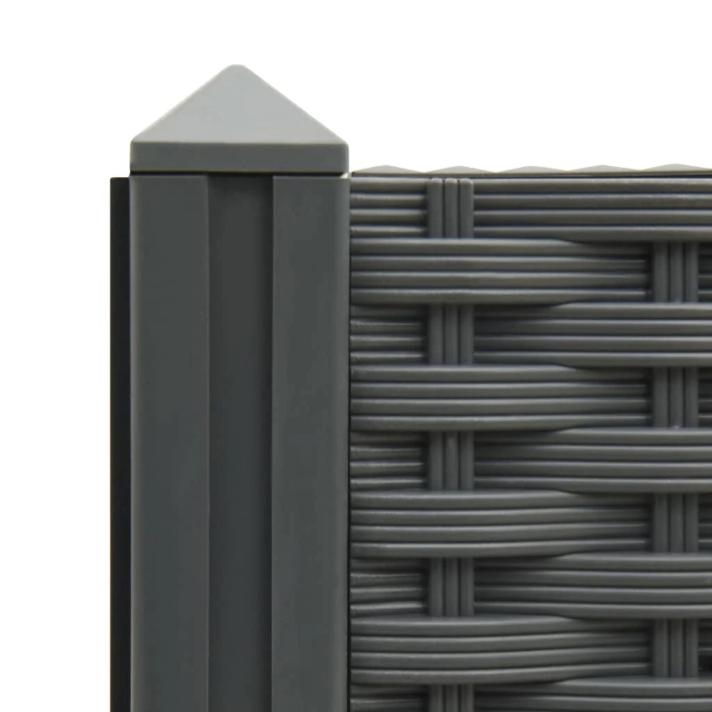 Fioriera rialzata per piante e fiori giardino 120 x 40 x 71 cm polipropilene grigio scuro 02_0000908