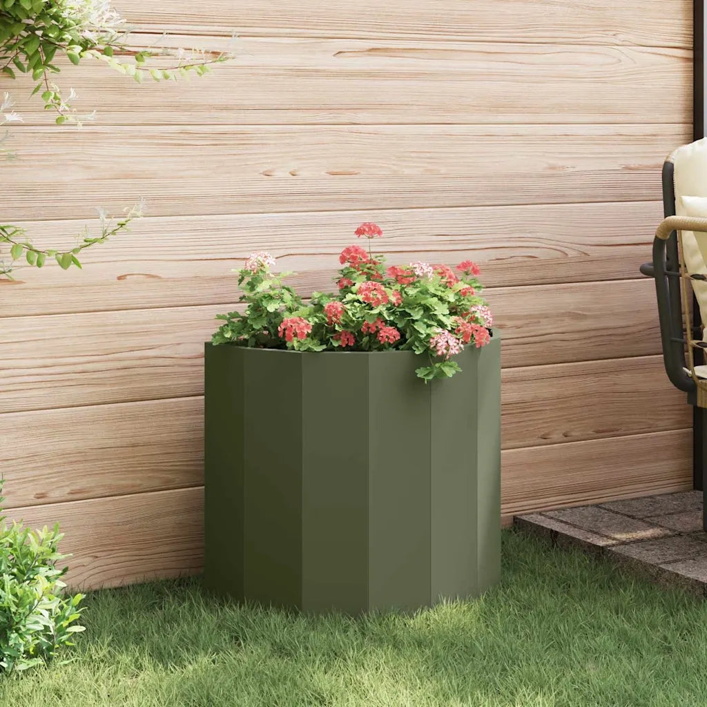 Fioriera Verde oliva 60 x 30 x 50 cm Acciaio 883720
