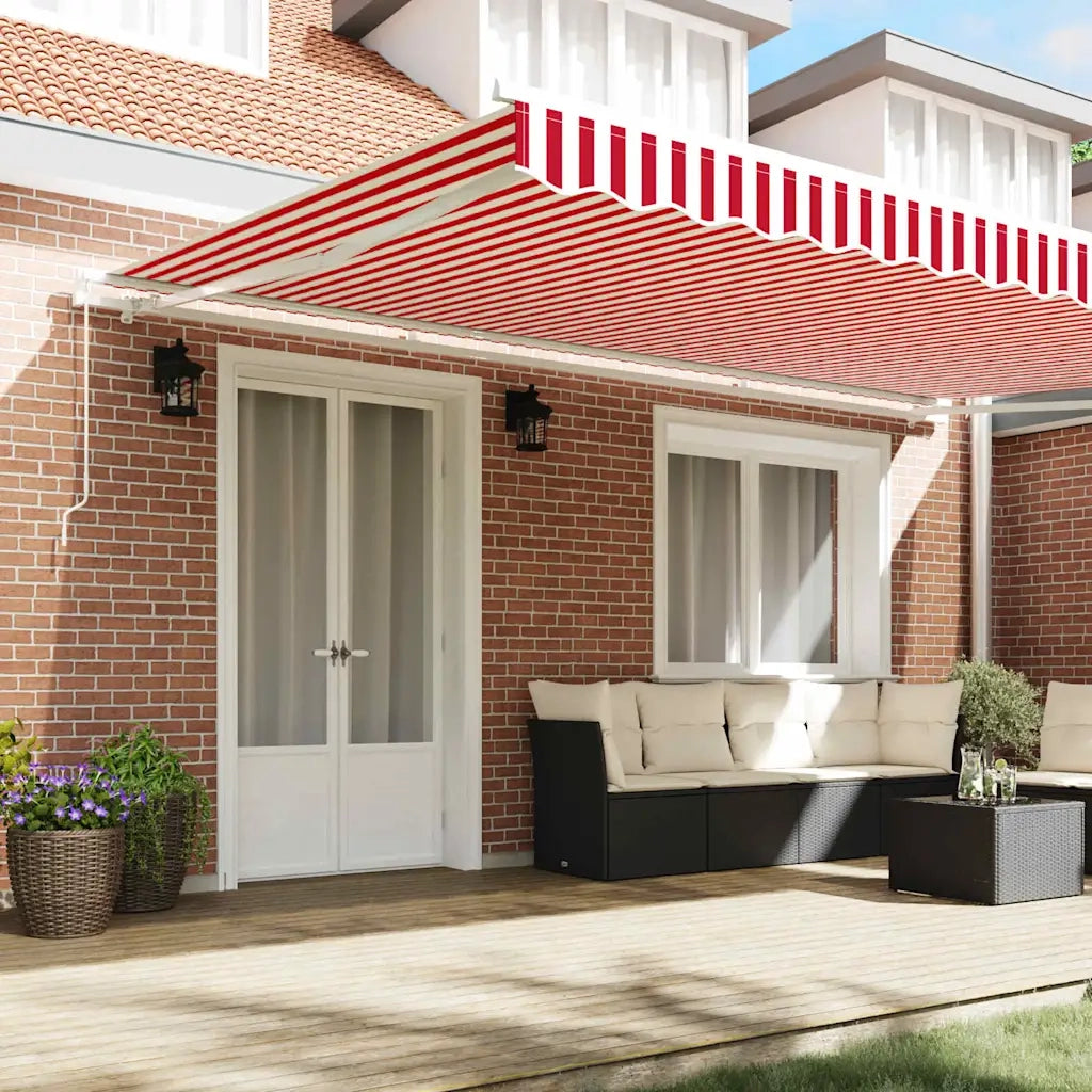 Tenda da Sole Rosso e Bianco 500 x 300 x 165 cm 3331261