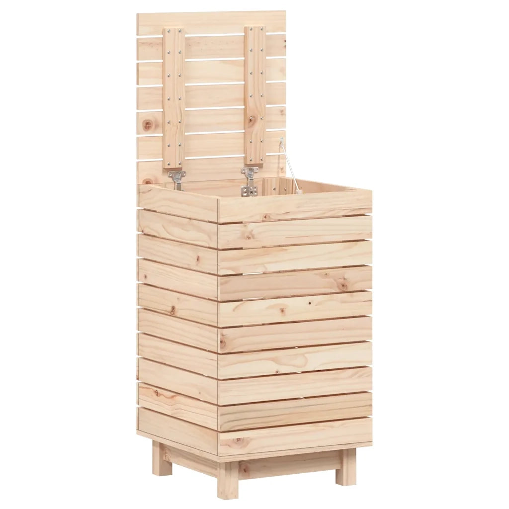 Cesto per Bucato 44x44x76 cm Legno Massello Pino 832321