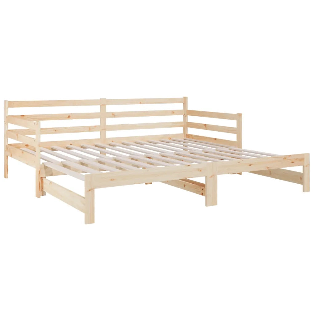 vidaXL Dormeuse Estraibile 2x(80x200) cm in Legno Massello di Pino