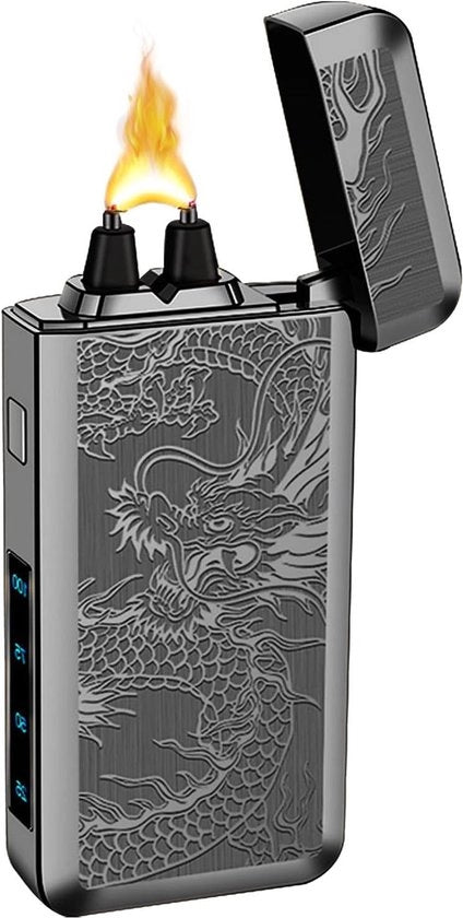 Anastektori USB ricaricabili - Accendino elettrico a plasma impermeabile all'aria con display LED di potenza per candele e incenso - Regali per uomini e donne