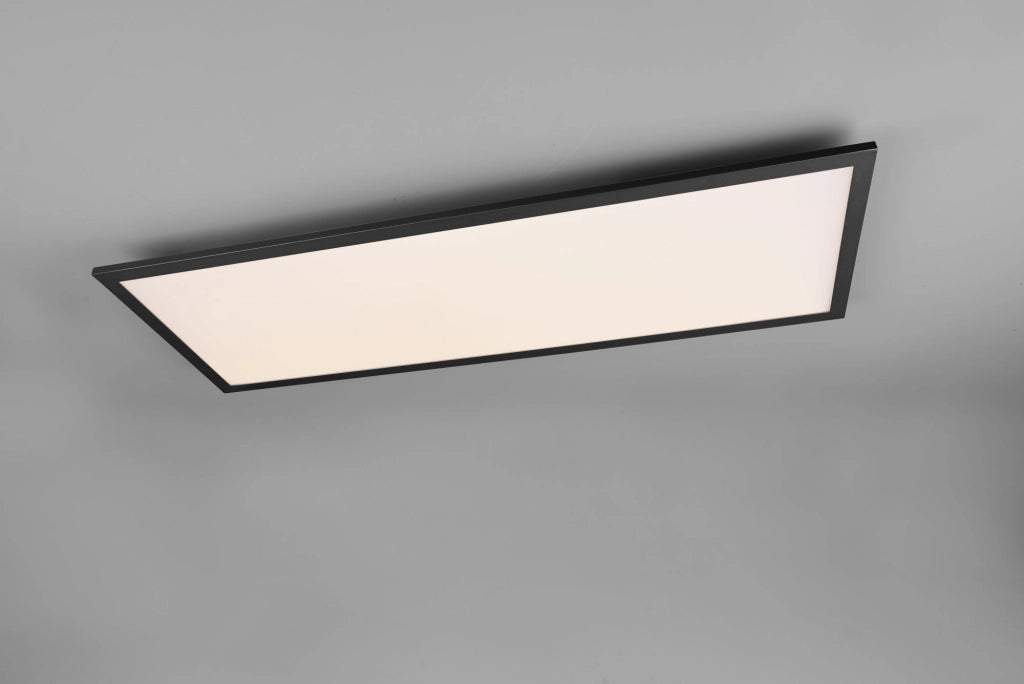ALPHA PLAFONIERA LED 34W 4000lm, 3000K RETTANGOLARE BORDO NERO 80X29,5CM