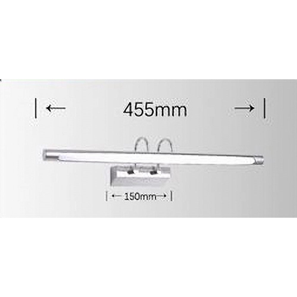 Trade Shop - Lampada Da Specchio Led 12w 3 Modalità Di Luce Fredda Calda Naturale Ip40 F03-3c -