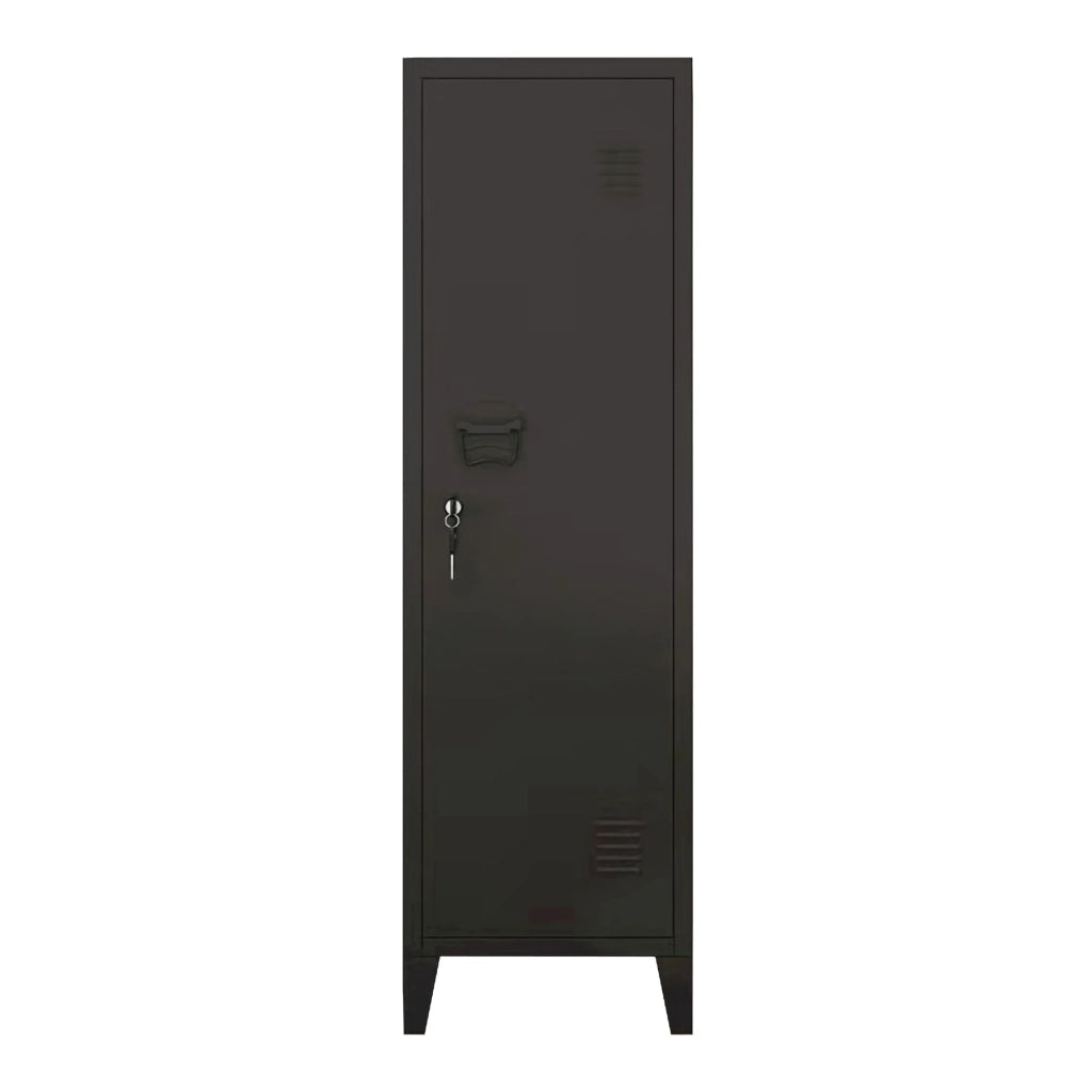 Armadietto in metallo con serratura 137 x 38 x 38 cm nero 03_0006361