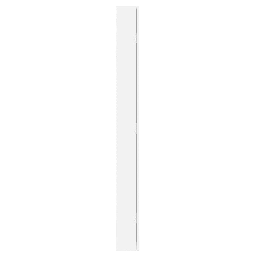 Armadio Portagioie a Specchio con Luci LED a Parete-Specchiera Portagioie con LED Bianco 204044