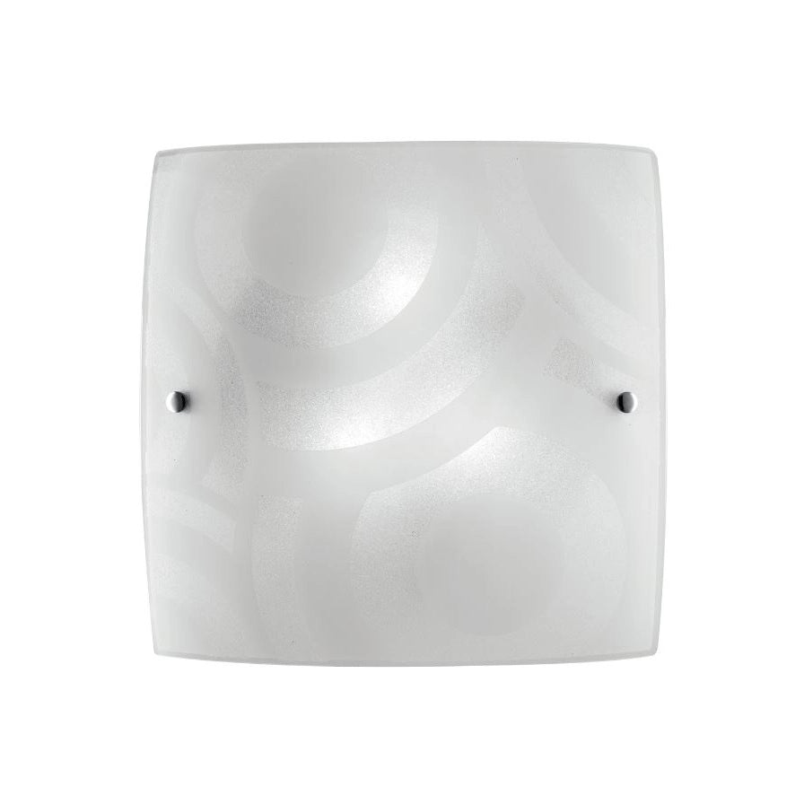 PLAFONIERA MIRO' 2XE27 30X30XH9,4CM BIANCA