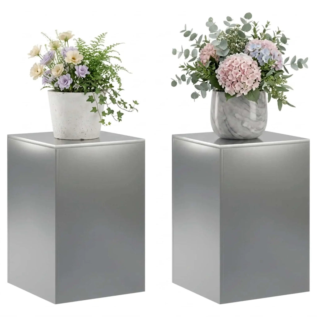 Supporto per piante 2 pcs Argento 40 x 40 x 60 cm Acciaio Inox 8012541