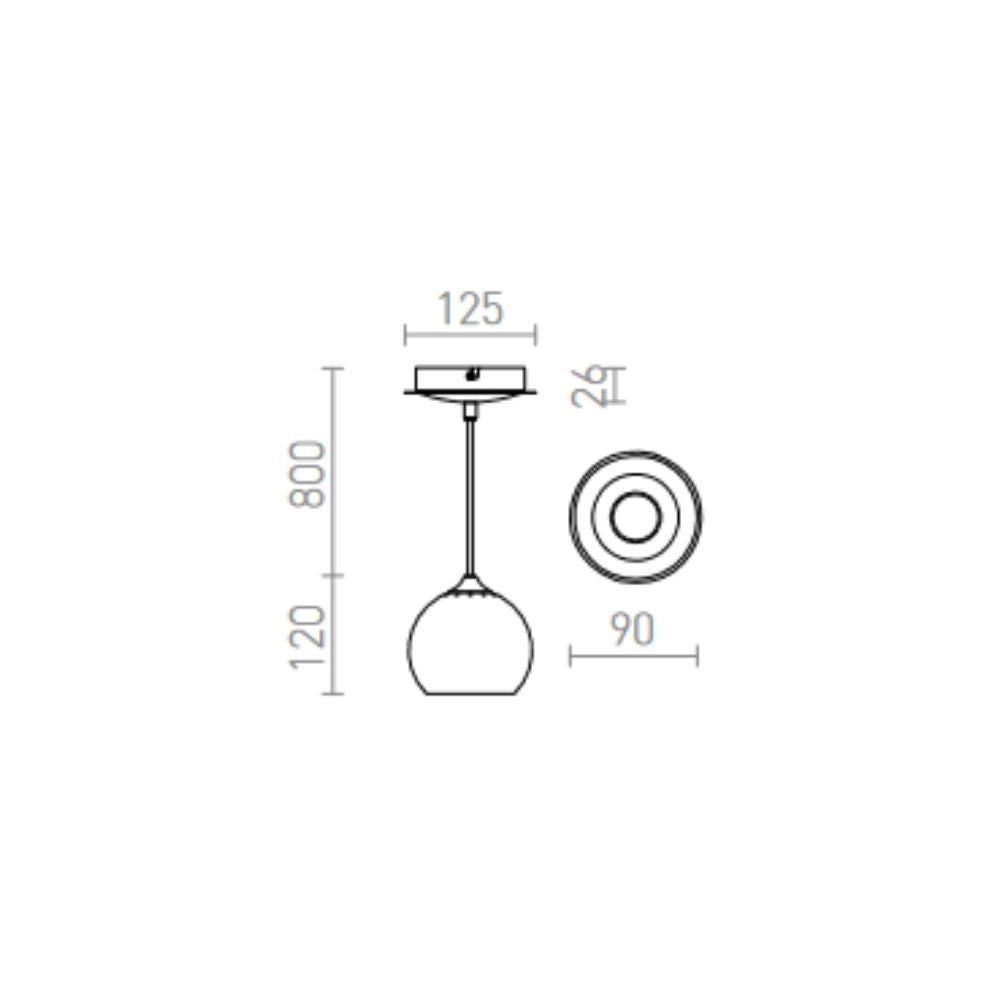 Lampadario Lampada DESTY I a sospensione nero cromo 230V GU10 35W