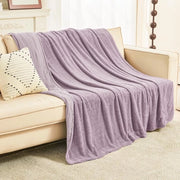 Banco con coperta a rete in cotone e fleece, coperta per letto, coperta per banco, deken soffice, deken leggero, deken respirante, 130x150, lavanda