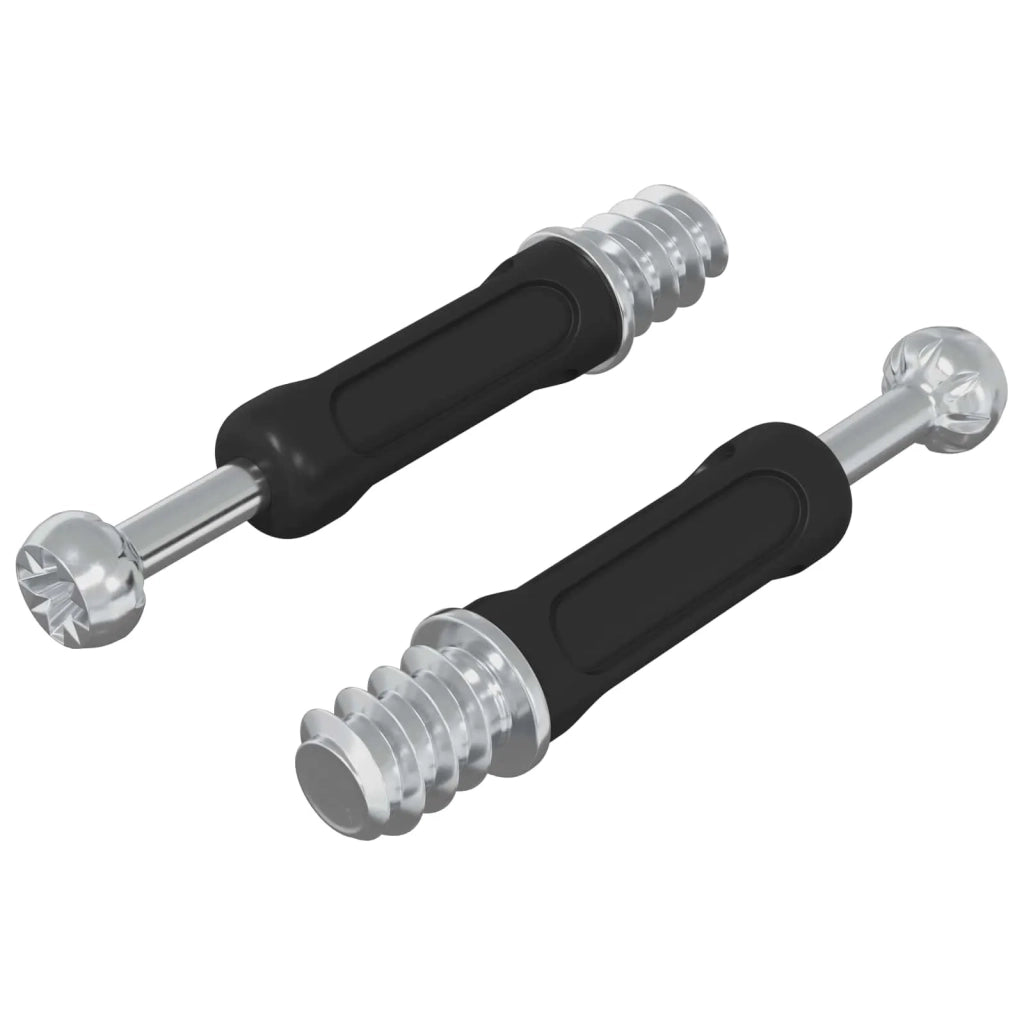 Vite per Blocco a Camma 2 pz Argento e Nero M6 x 40 mm Metallo CFW3028015