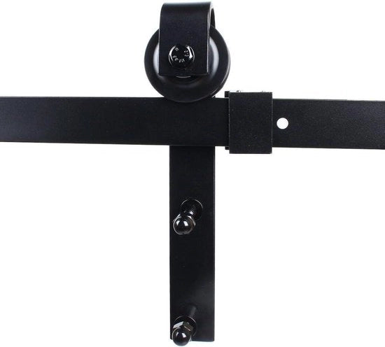 Kit di Hardware per Porta di Casa Classica Vintage - Rail di Schiaccio per Porta di Cucina - Nero (1830mm)