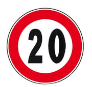SEGNALE LIMITE DI VELOCITÀ 20 KM/H FIGURA 50-ART.116  Ø cm. 60
