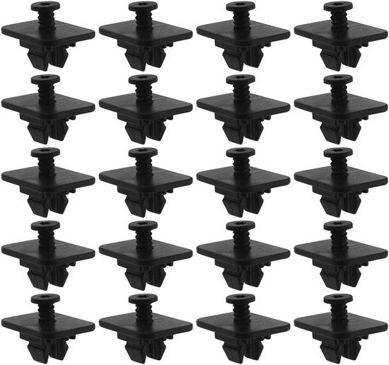 Viti di fissaggio 20 pezzi - Pannello posteriore/Trim - Plastica - Compatibile con Golf/Passat - Numero di riferimento OE WHT005263 - Nero - Viti per auto