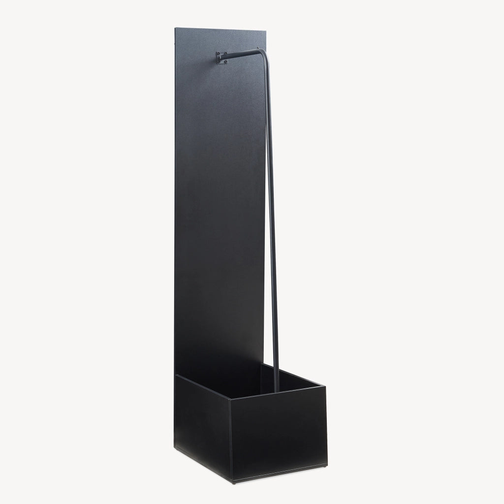 Specchio da Terra Saden con Appendiabiti e Vano Portaoggetti 165 x 40 x 51 cm - Nero [en.casa]