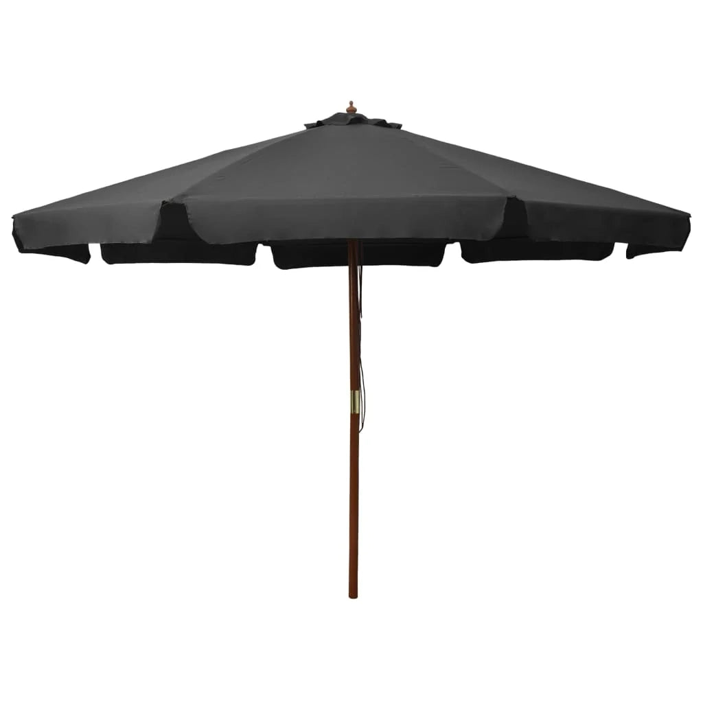 Ombrellone con palo in legno 330 cm antracite 02_0008119