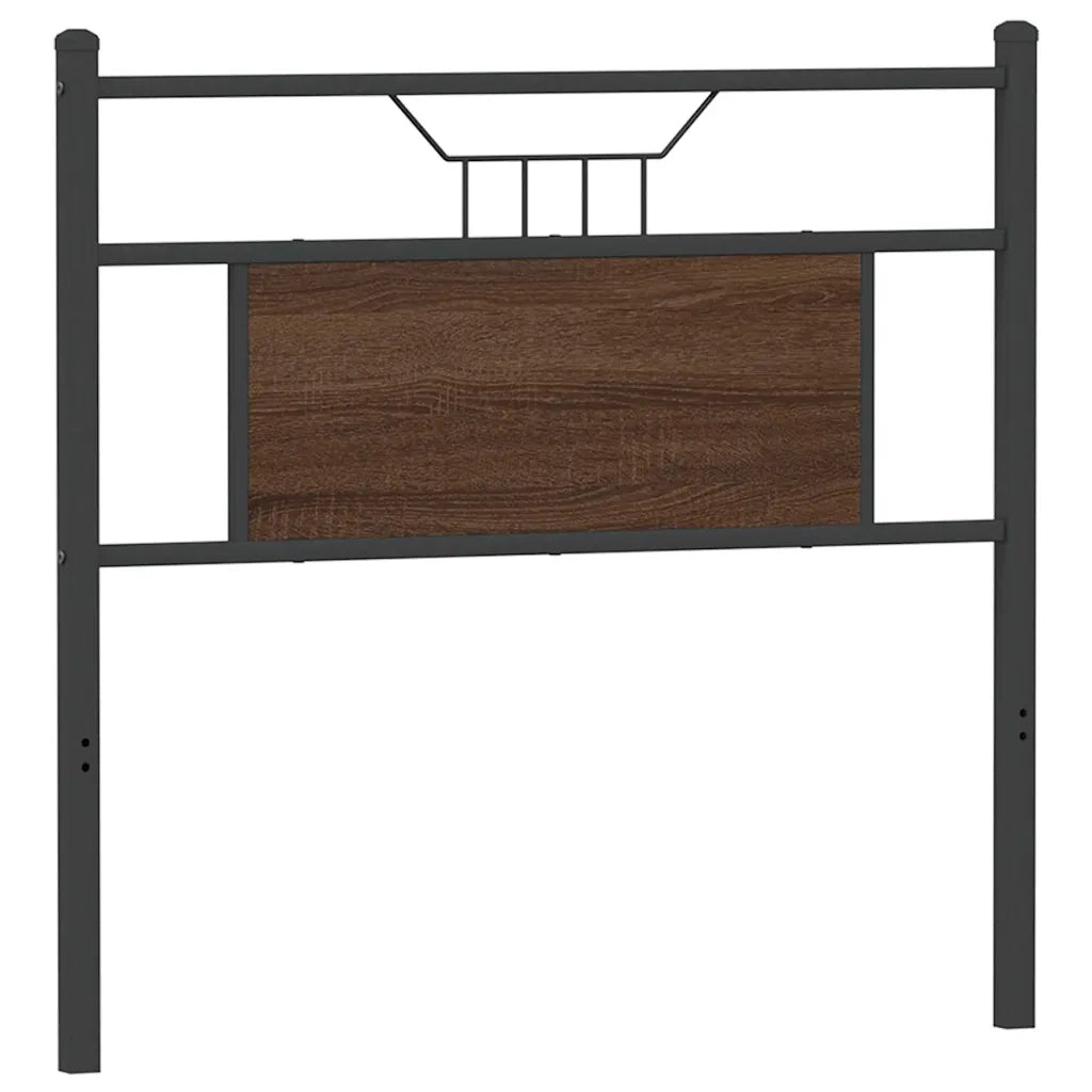 Testiera-Testata-Testiera Decorativa Rovere Marrone 75 cm in Legno Multistrato e Acciaio