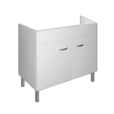 Mobile Sottolavello da Cucina 80x50x69 cm con 2 Ante in Nobilitato Bianco Opaco