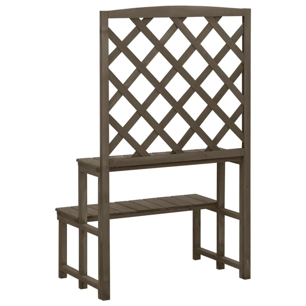 Supporto per piante e traliccio 70 x 42 x 115 cm in legno di abete grigio 02_0045025