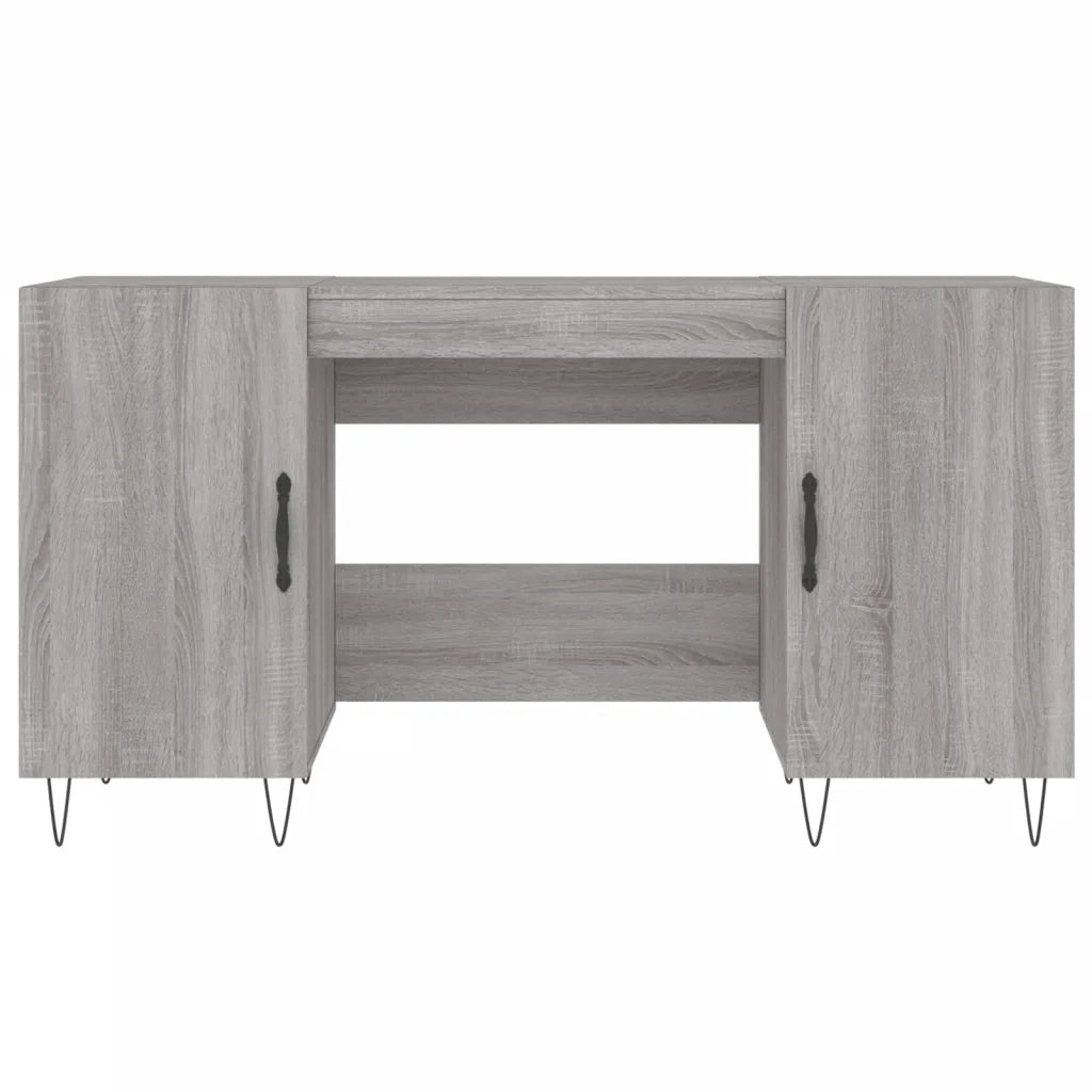 Scrivania Grigio Sonoma 140x50x75 cm in Legno Multistrato