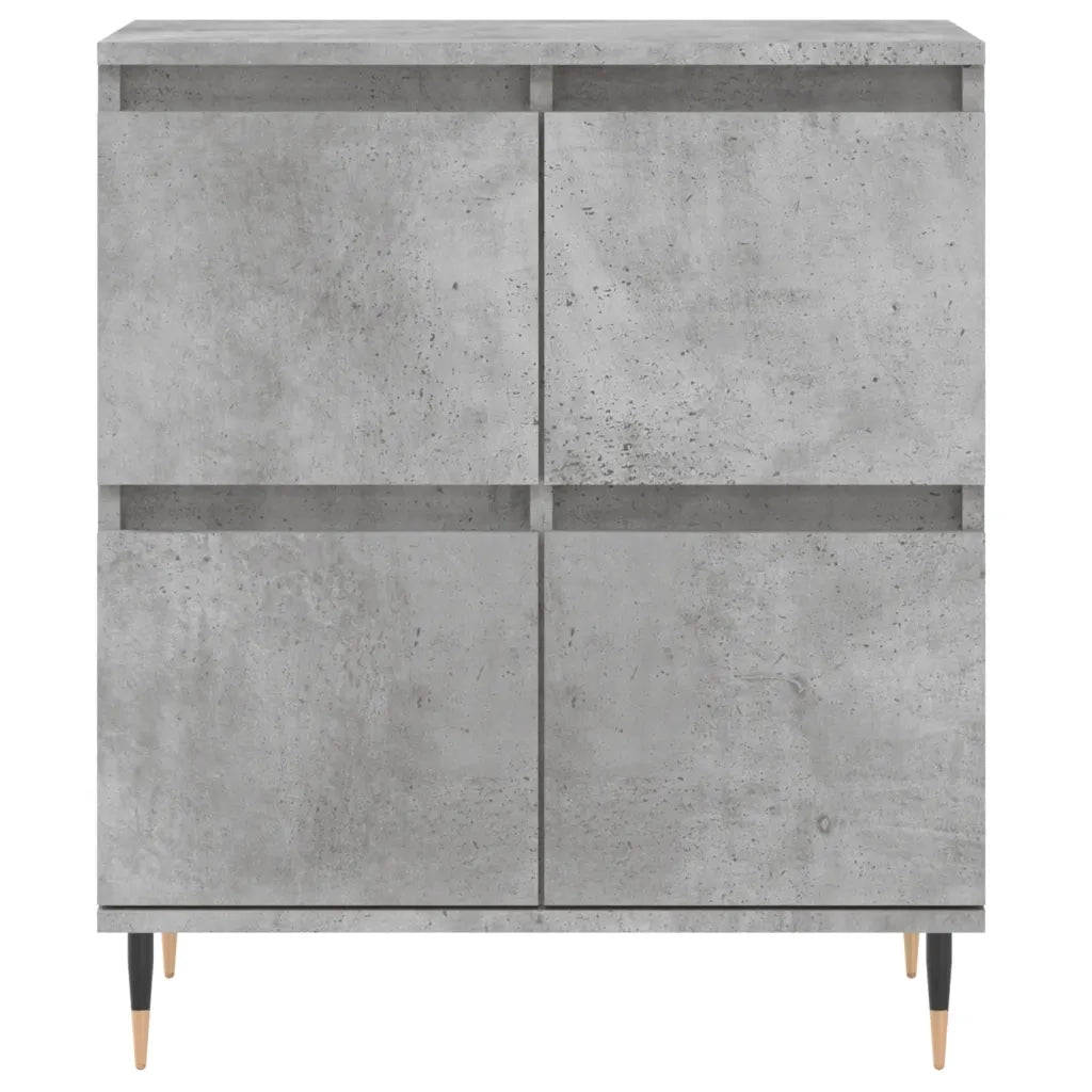 Credenze 2 pz | Madia | Buffet da pranzo | Armadio da pranzo Grigio Cemento in Legno Multistrato