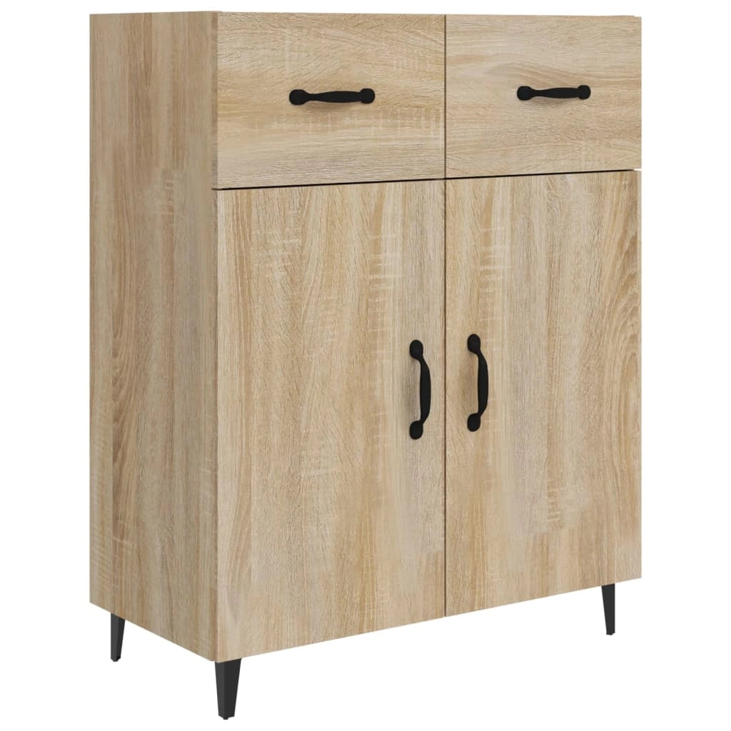 Buffet credenza cassettiera armadio mobile contenitore organizer cucina soggiorno rovere Sonoma 69,5 x 34 x 90 cm legno ingegnerizzato marrone 02_0031657