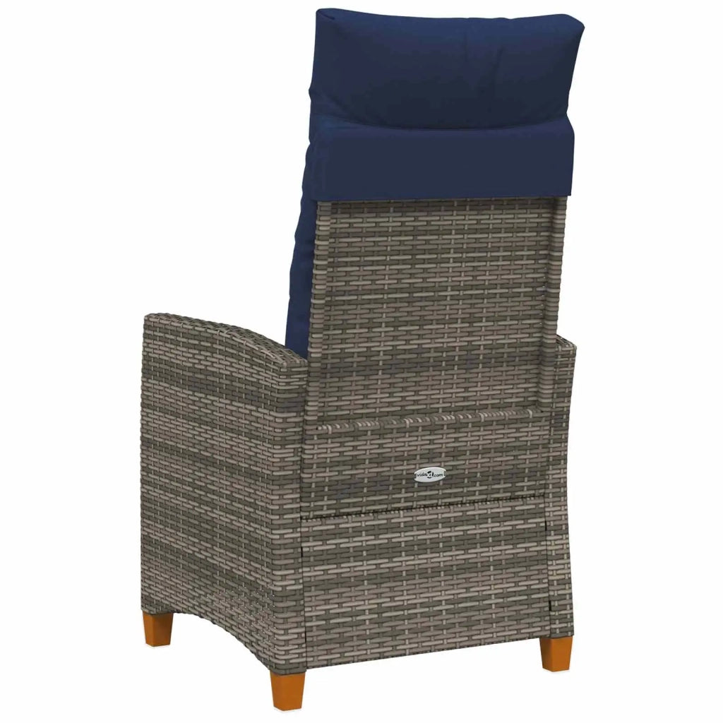 Poltrona reclinabile con tavolino 62 x 64 x 112 cm polyrattan CFW6272355