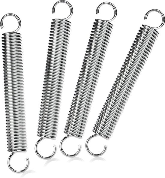 Telaio di supporto per ombrellone - materiali di fissaggio - 4x braccio di sostegno con doppia gancetta - tetto di tenda caravan - braccio di sostegno paracielo - molla di sostegno in acciaio (4 pezzi) Telaio di supporto per ombrellone