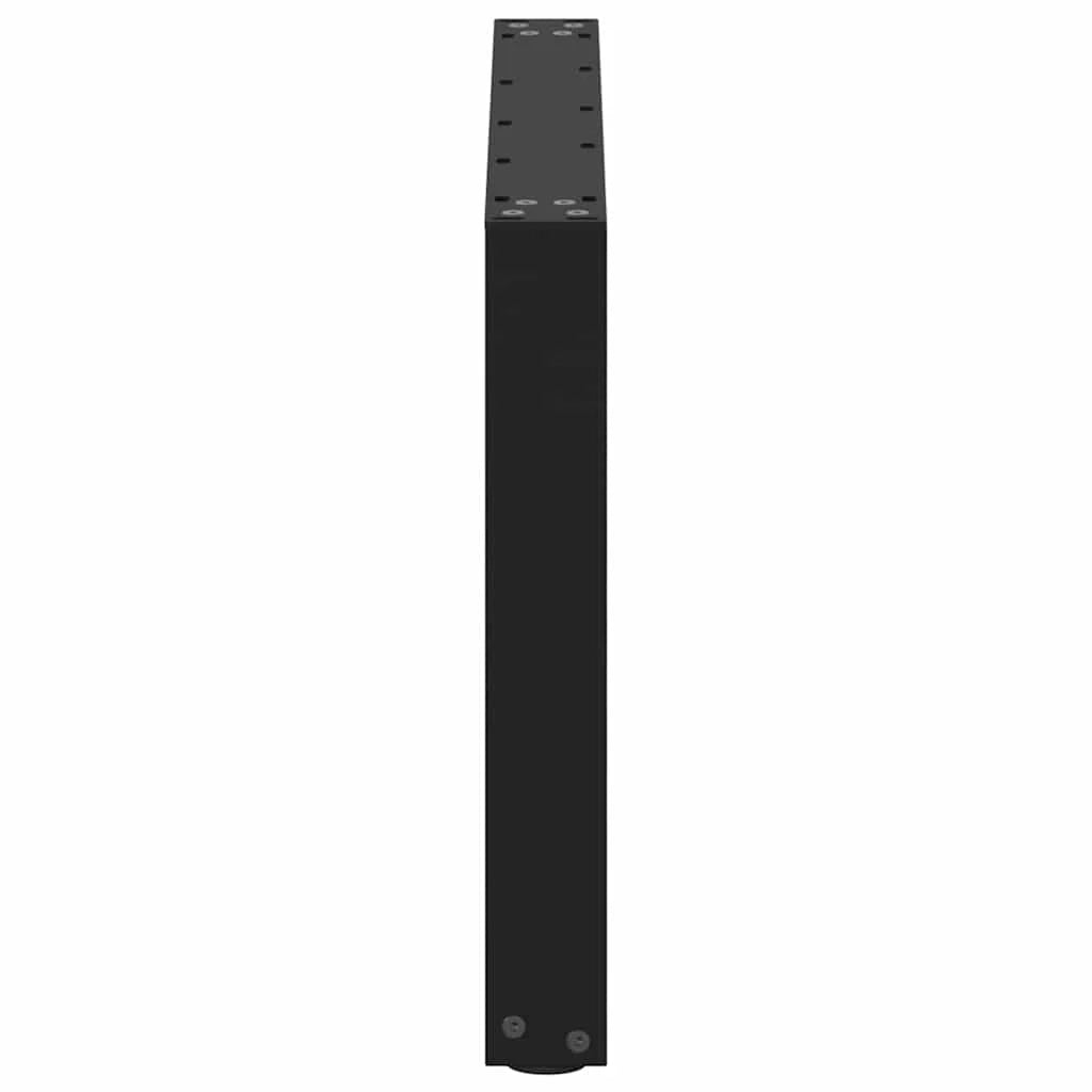 Set di 2 gambe regolabili per tavolino da caffè a forma di U 60 x 42-43 cm design moderno acciaio nero 02_0057400