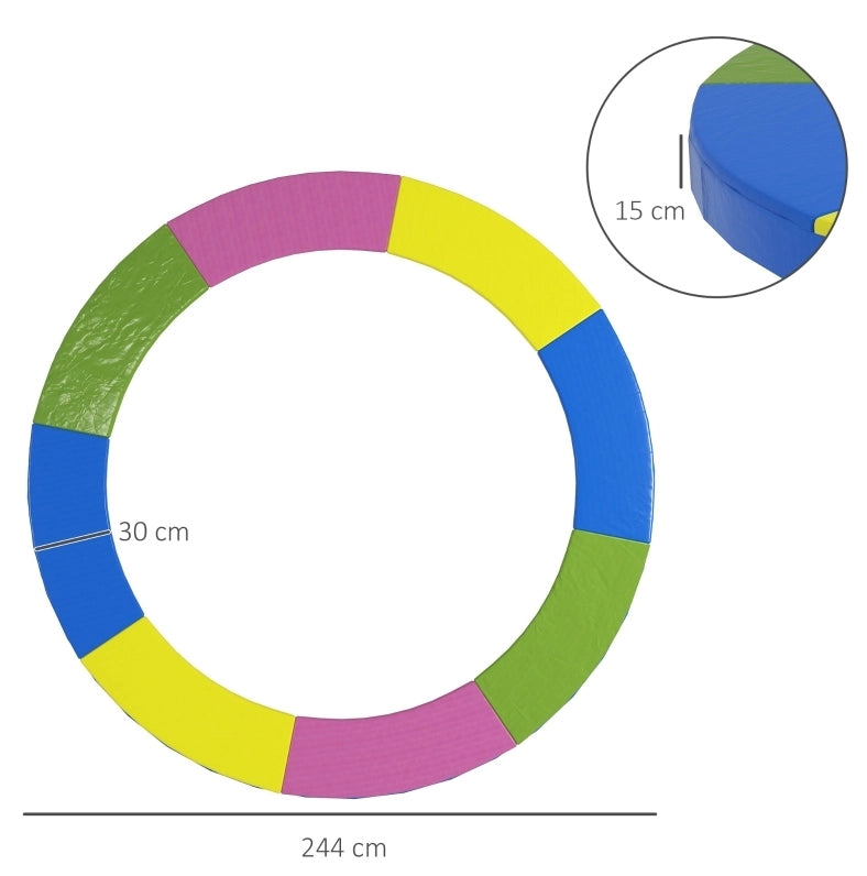 Copertura molle per trampolino Ø244 cm multicolore; plastica impermeabile