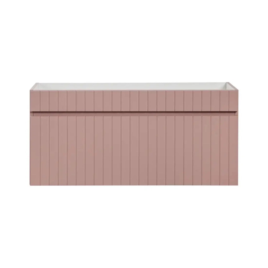 Mobile sotto lavabo ICON 100 cm – 1 cassetto – Finitura rosa cipria – Design sospeso moderno