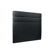 Testiera in tessuto bouclé nero con linee L160 cm