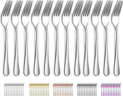 Fork da tavola - 12 pezzi - acciaio inossidabile - 20,5 cm
