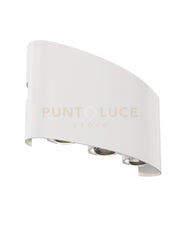 STRATO APPLIQUE LED PER ESTERNI IN METALLO BIANCO 3 LUCI