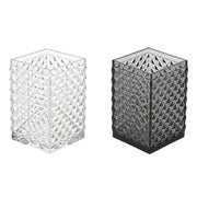 PORTASPAZZOLINI IN PLASTICA MODELLO MILANO DIM. CM(LXPXH):6,4X6,4X10,6 BIANCO TRASPARENTE  Idroweb