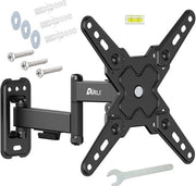 Montaggio VESA universale per TV LED LCD OLED curvi per schermi da 13 a 42 pollici, incluse monitor da gaming da 43 pollici, con regolazione di distanza da parete 66-274 mm, ruotabile e inclinabile.