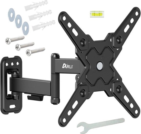 Montaggio VESA universale per TV LED LCD OLED curvi per schermi da 13 a 42 pollici, incluse monitor da gaming da 43 pollici, con regolazione di distanza da parete 66-274 mm, ruotabile e inclinabile.