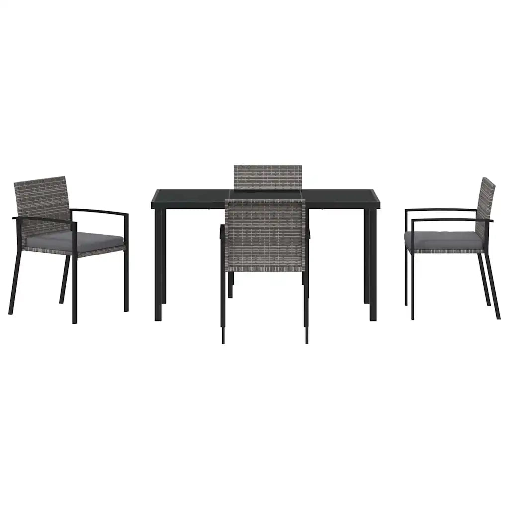 Set da Pranzo per Giardino 5 pcs Grigio 3379242