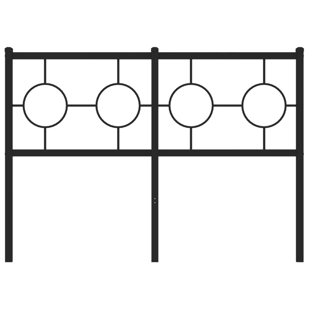 Testiera | Testata di Ricambio in Metallo Nero 120 cm