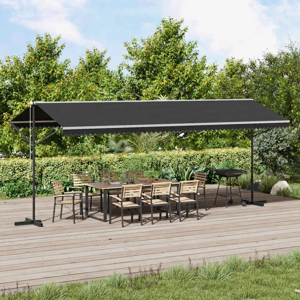 Tenda Parasole con Piedistallo 600x300 cm Antracite 145888