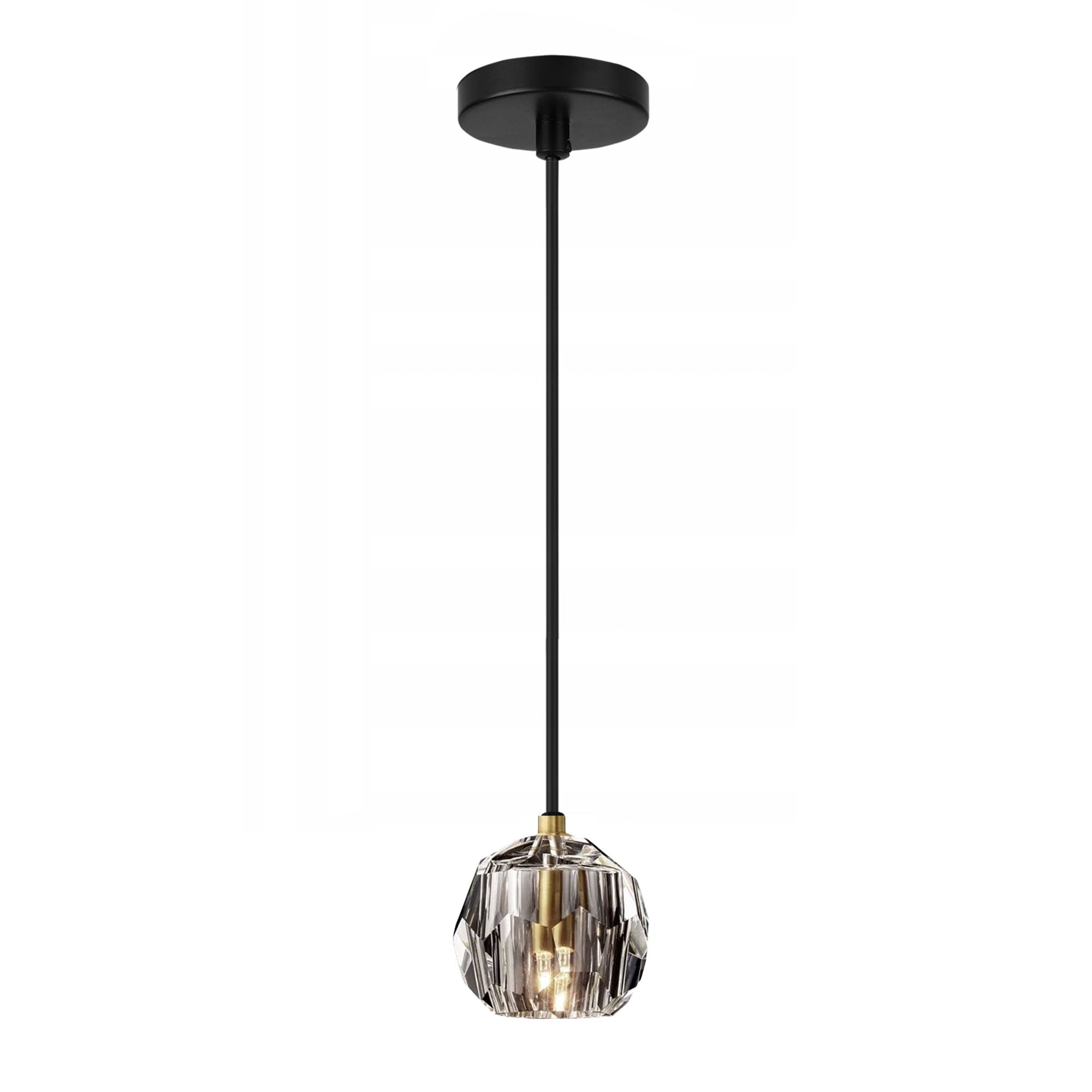 Lampada Da Soffitto Cristallo Black APP586-1CP