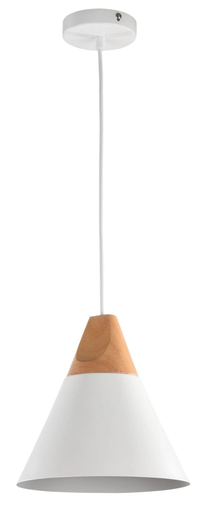 Lampada a sospensione Maytoni Bicones bianca legno E27