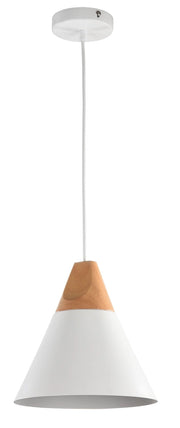 Lampada a sospensione Maytoni Bicones bianca legno E27