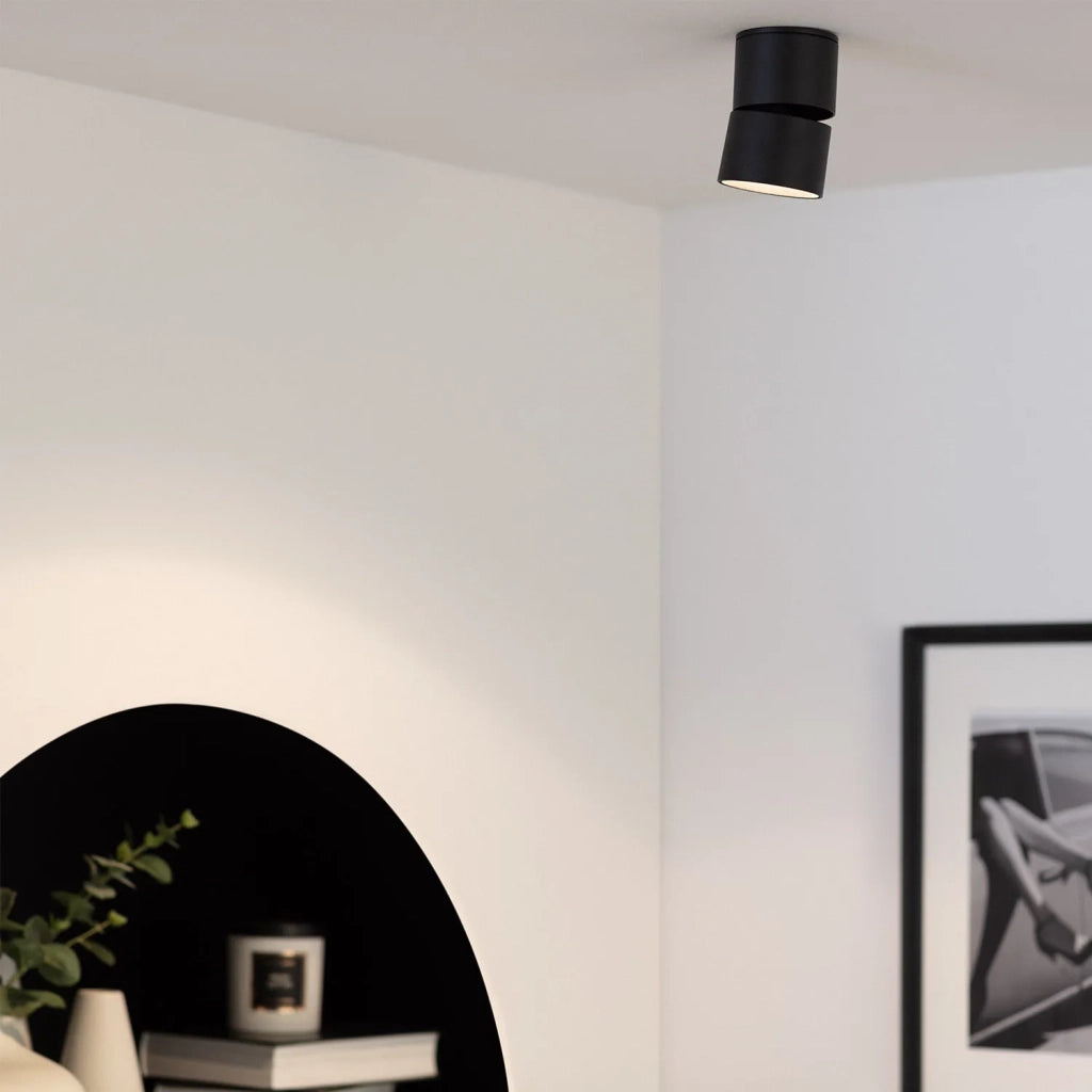Faretto LED Abruzzo Romeo 7W nero 4000K orientabile