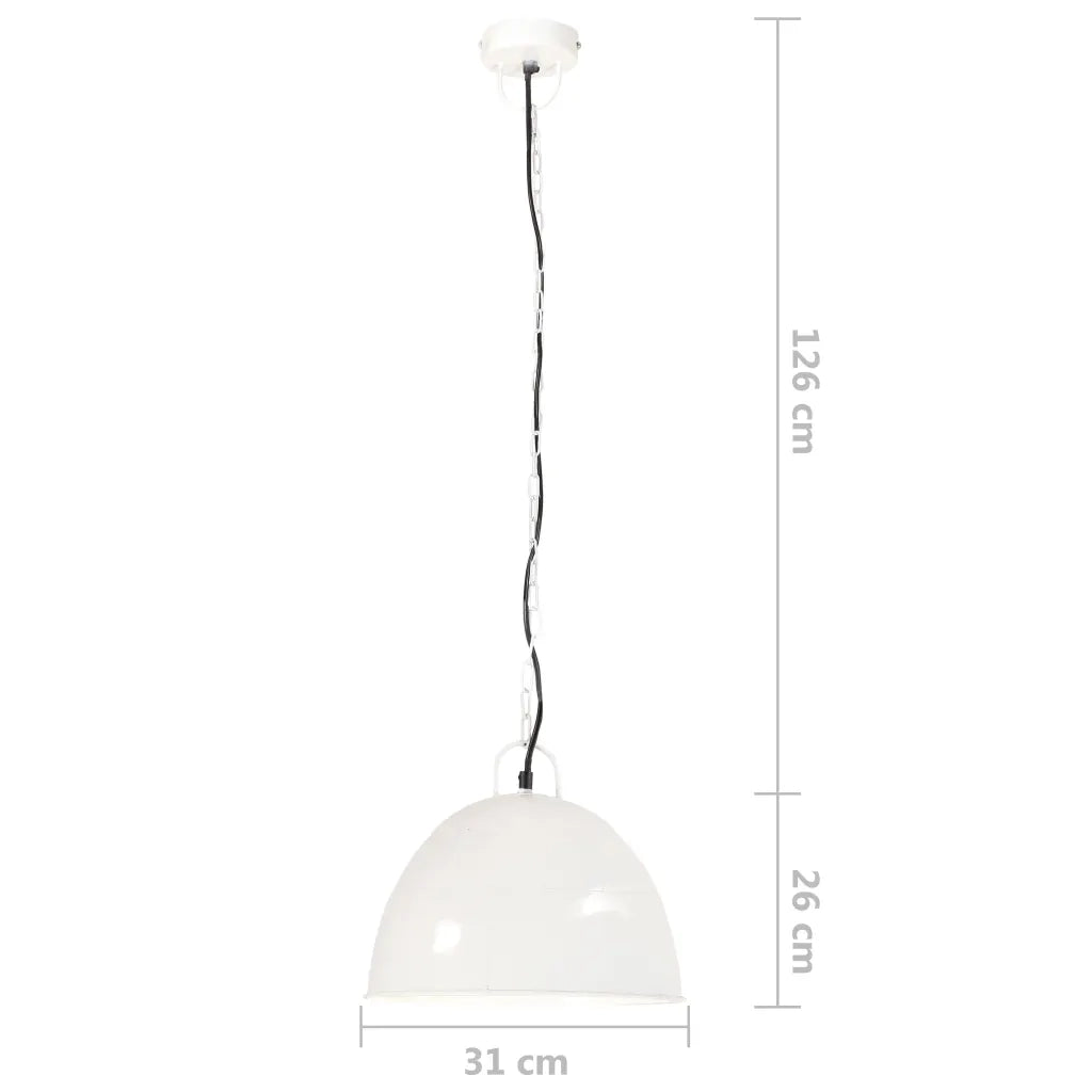 Lampada Industriale Vintage 25 W Bianca Rotonda 31 cm E27 320549