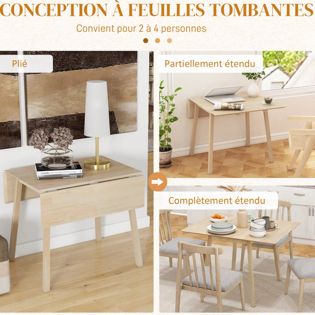 Tavolo da pranzo pieghevole ¨C Minimal ¨C legno naturale